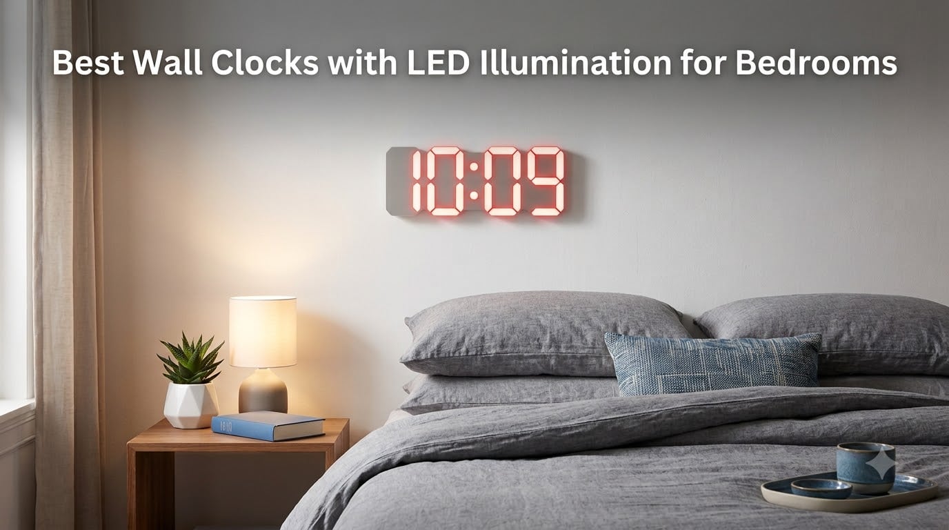 Best Wall Clocks with LED Illumination for Bedrooms