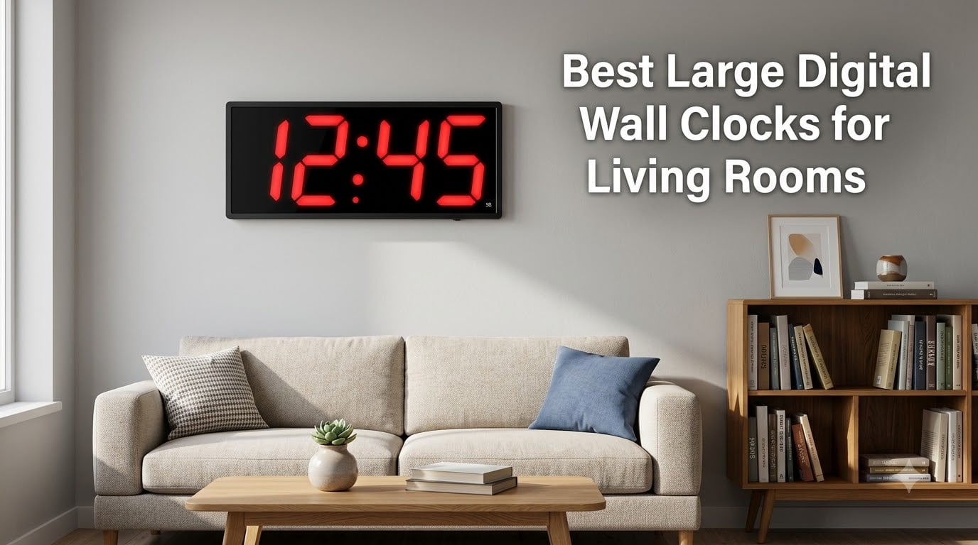 Best Large Digital Wall Clocks for Living Rooms