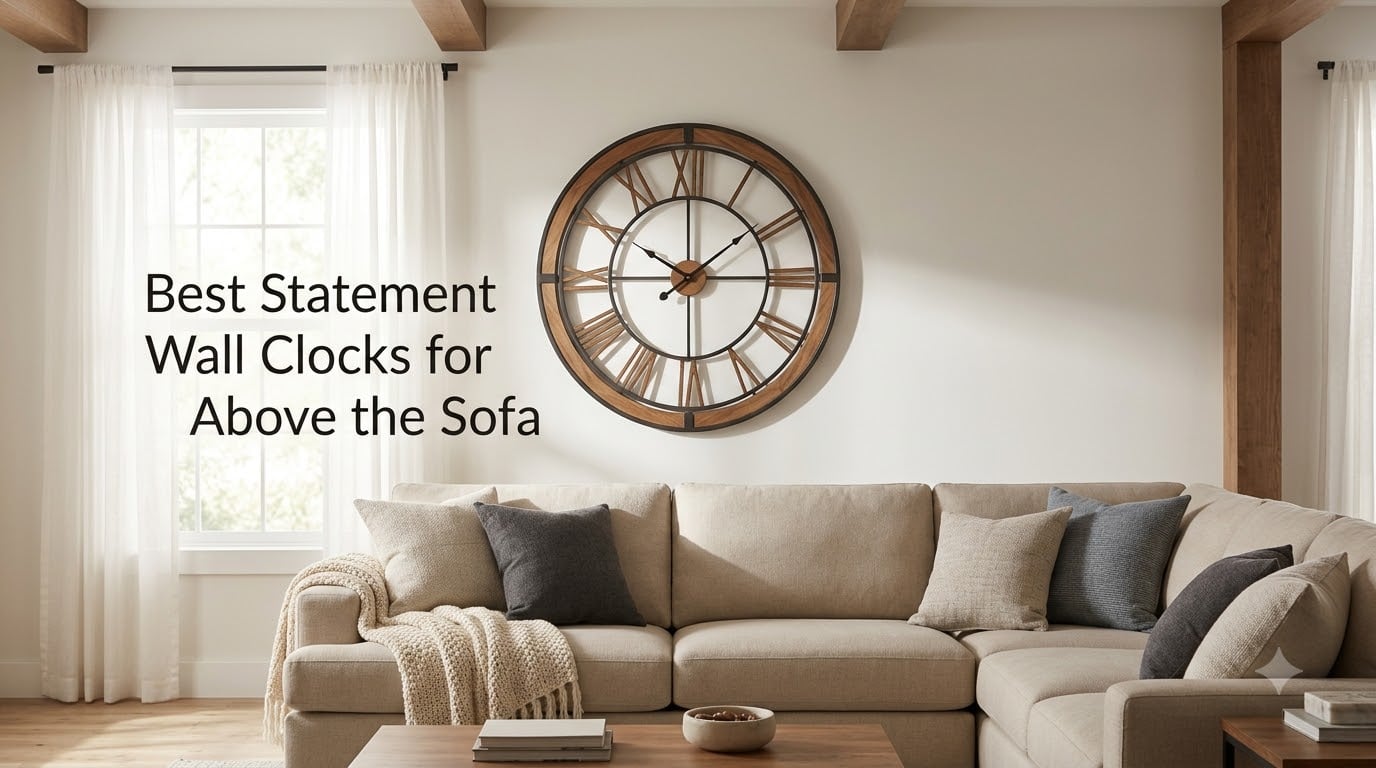 Best Statement Wall Clocks for Above the Sofa