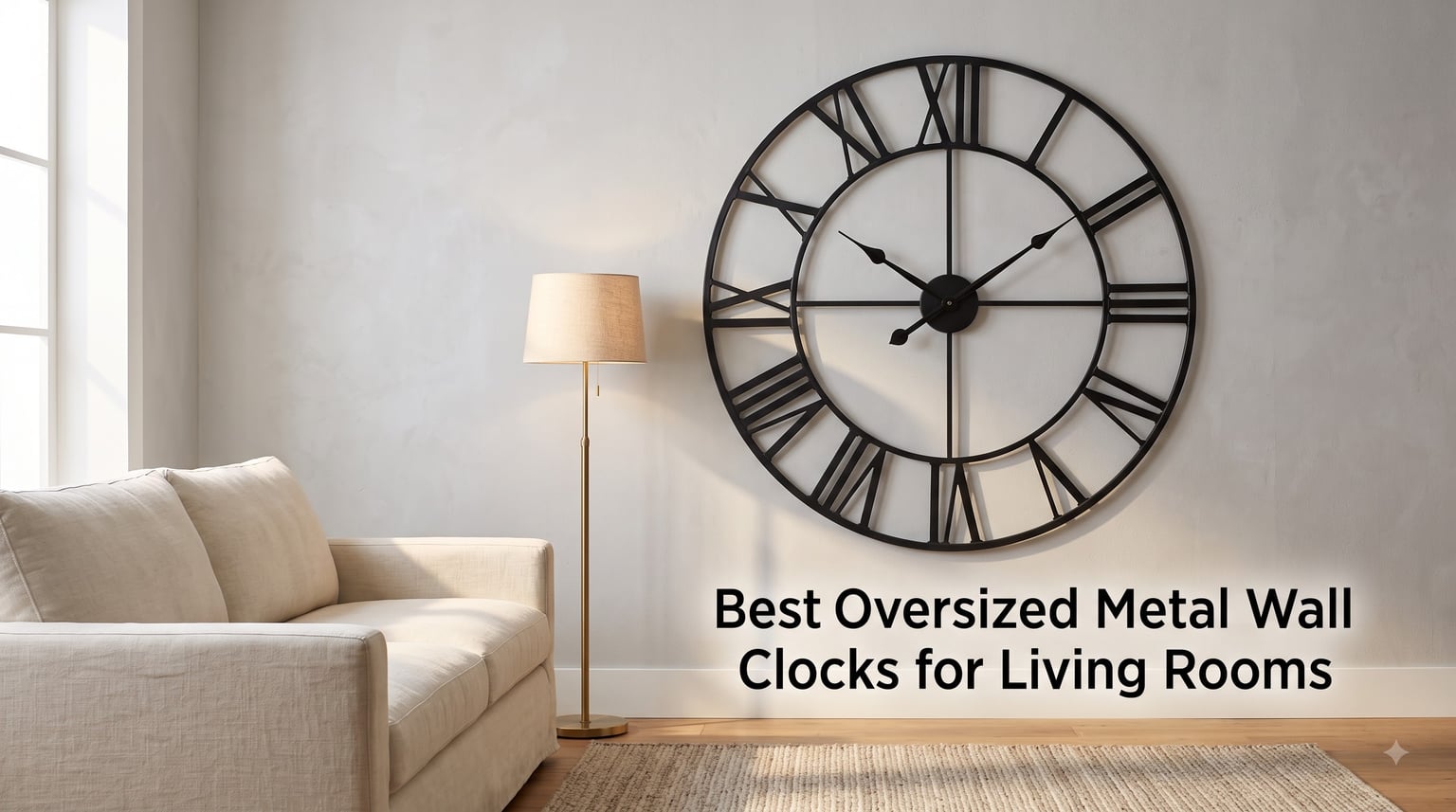 Best Oversized Metal Wall Clocks for Living Rooms