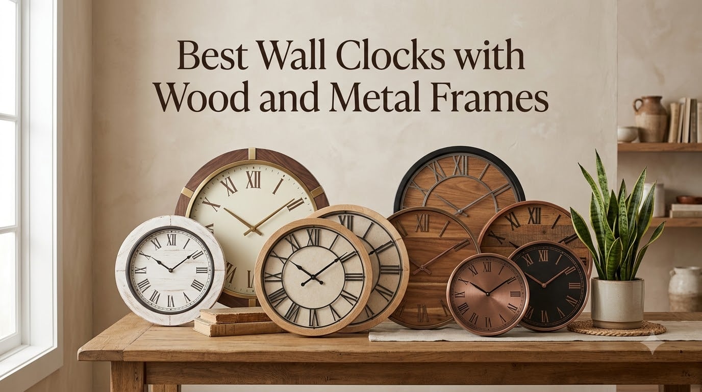 Best Wall Clocks with Wood and Metal Frames