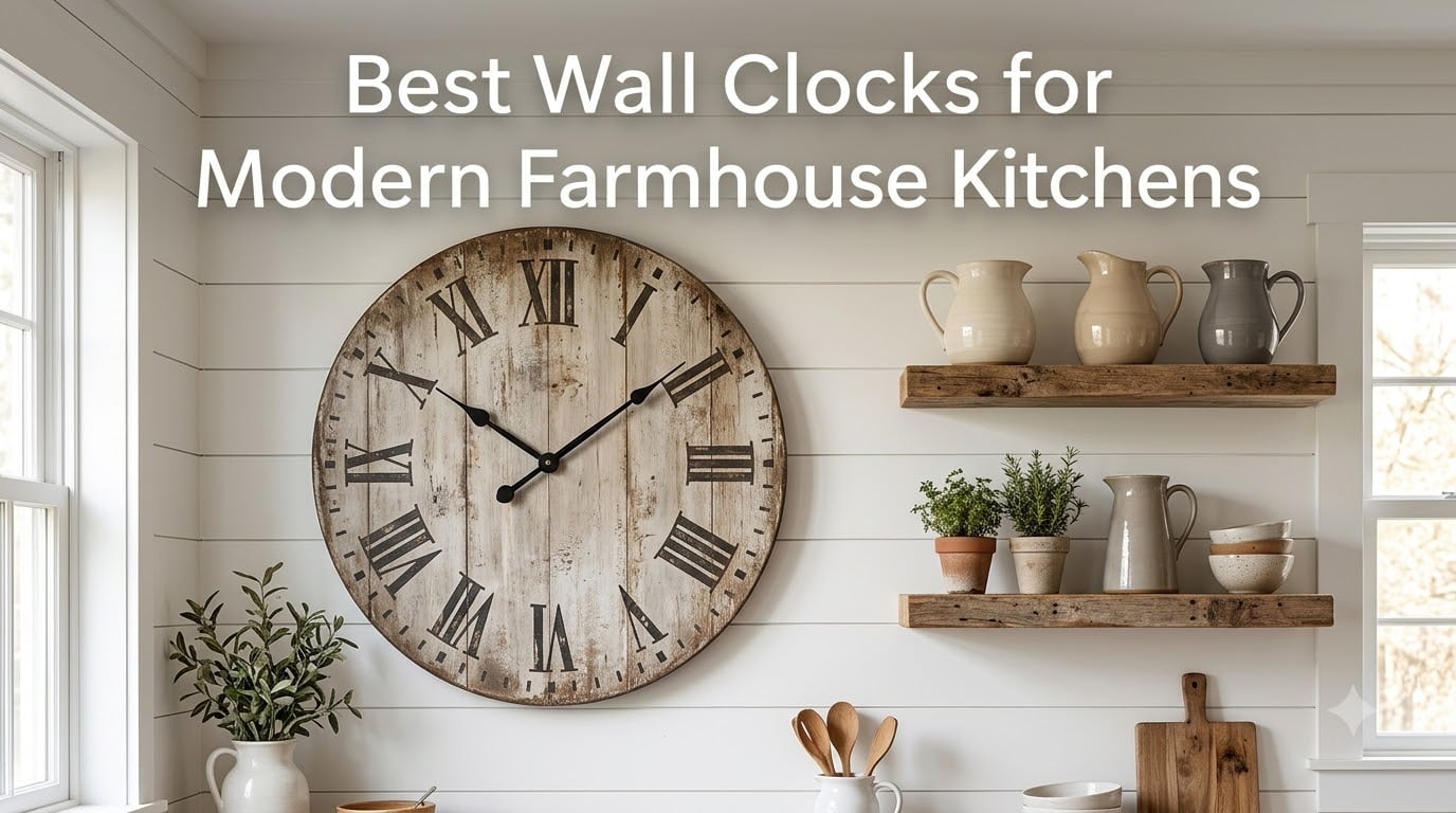 Best Wall Clocks for Modern Farmhouse Kitchens