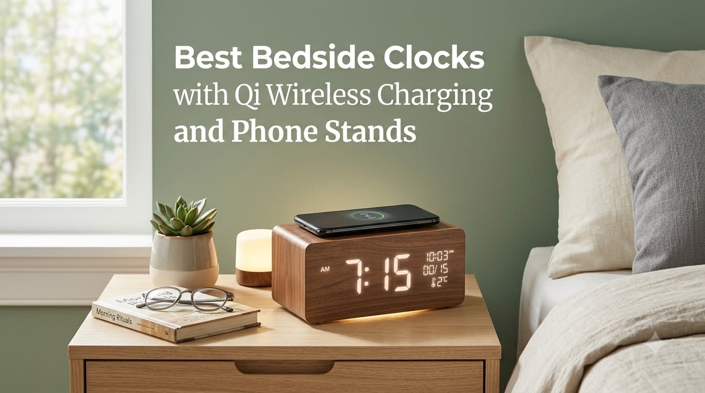 Best Bedside Clocks with Qi Wireless Charging and Phone Stands