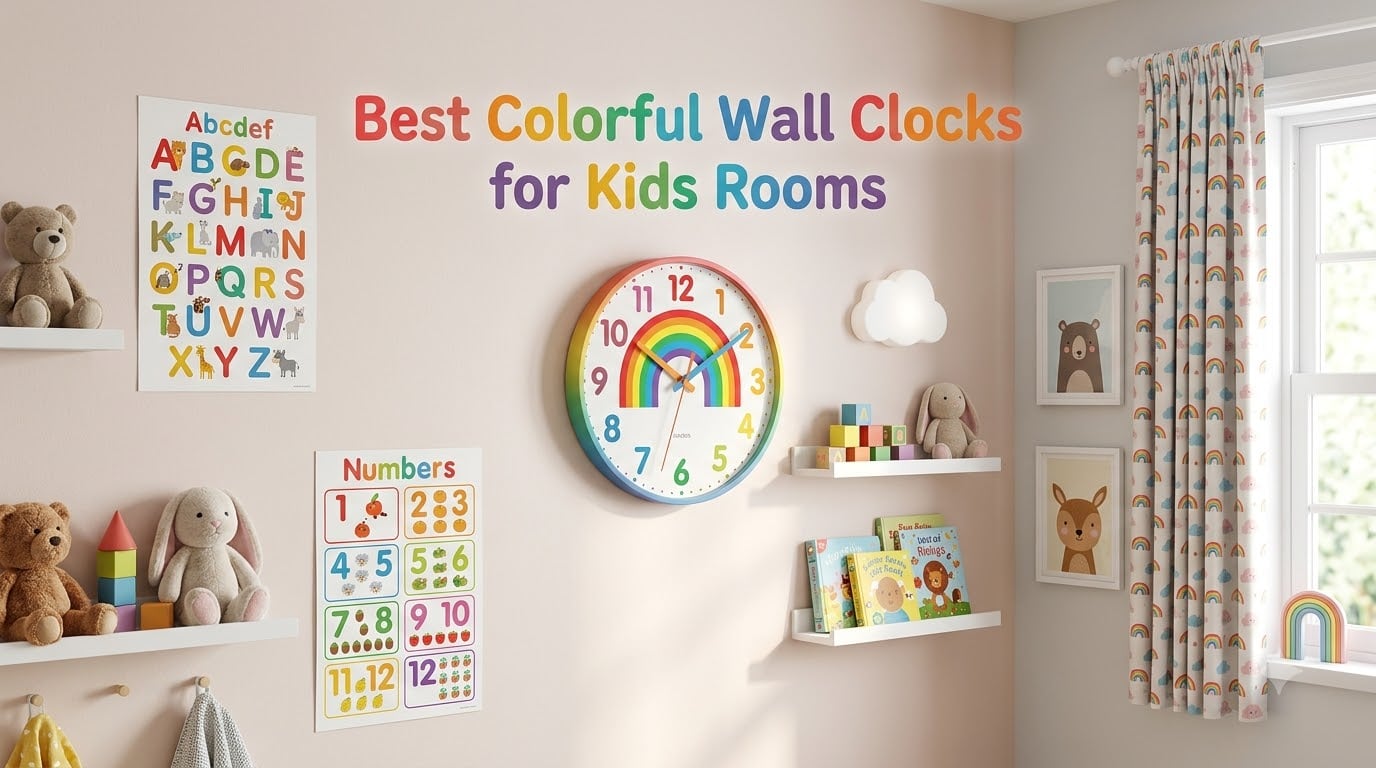 Best Colorful Wall Clocks for Kids Rooms
