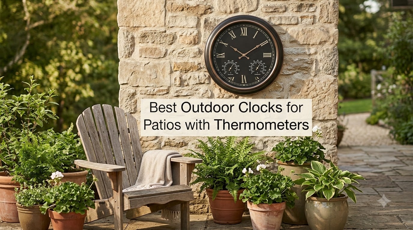 Best Outdoor Clocks for Patios with Thermometers