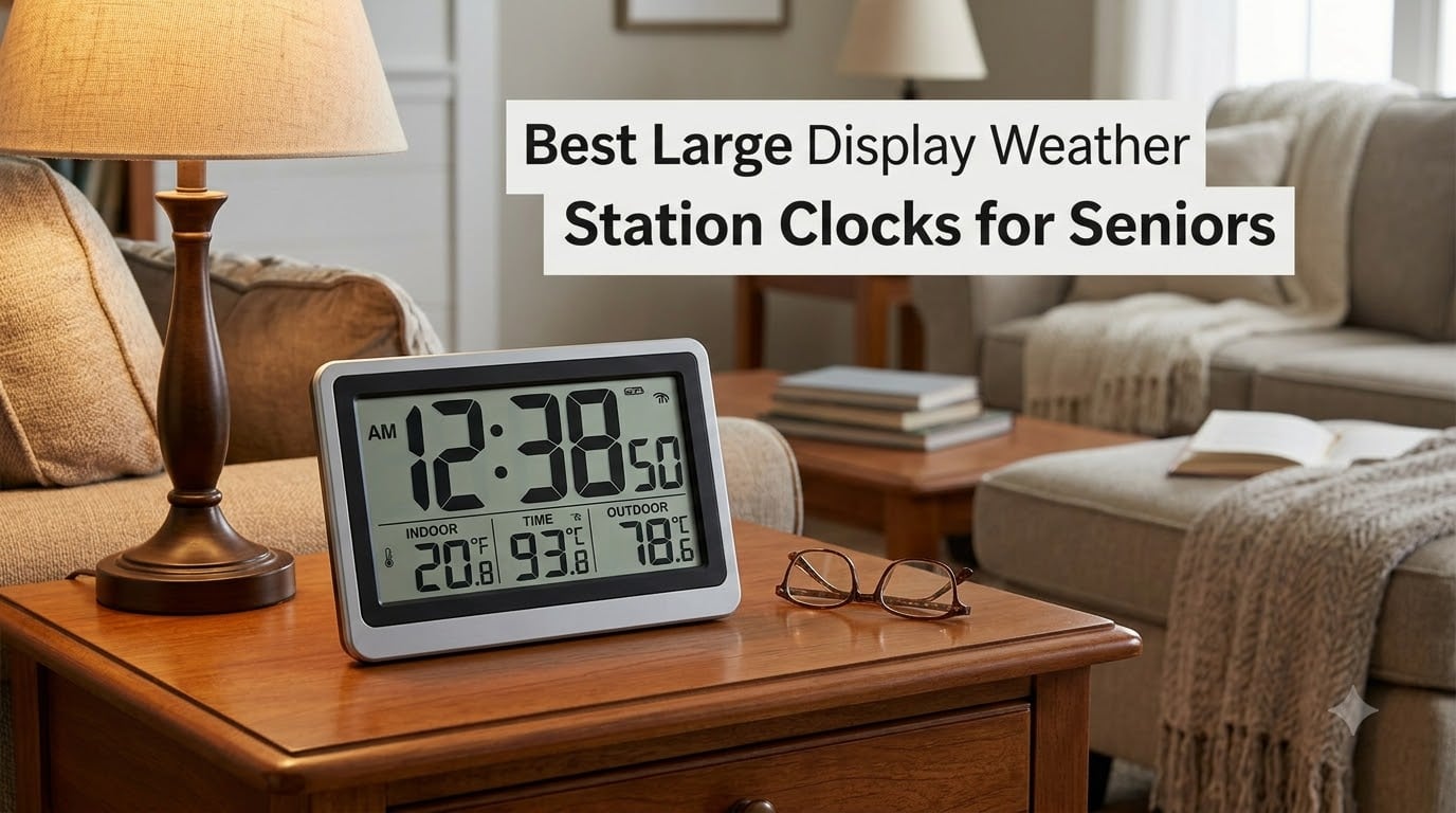 Best Large Display Weather Station Clocks for Seniors
