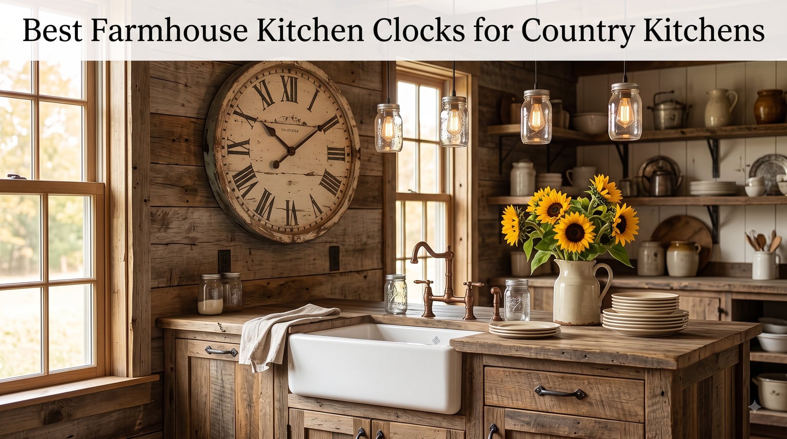 Best Farmhouse Kitchen Clocks for Country Kitchens