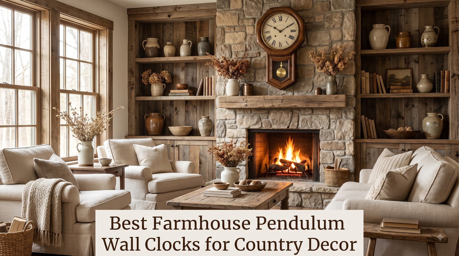 Best Farmhouse Pendulum Wall Clocks for Country Decor
