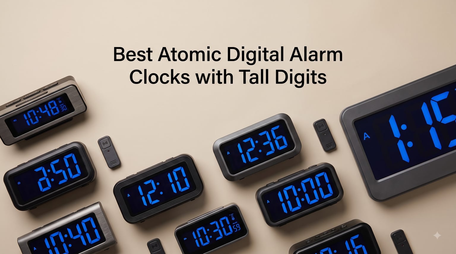 Best Atomic Digital Alarm Clocks with Tall Digits