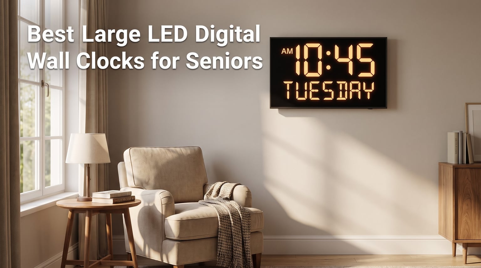 Best Large LED Digital Wall Clocks for Seniors
