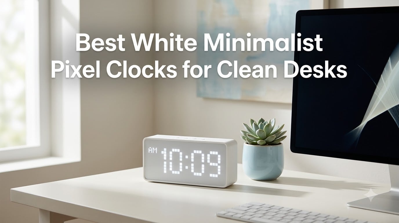 Best White Minimalist Pixel Clocks for Clean Desks
