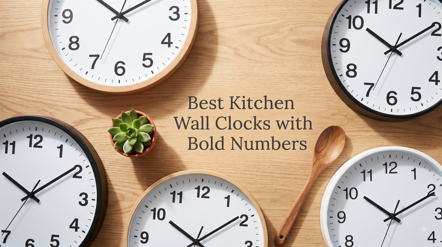 Best Kitchen Wall Clocks with Bold Numbers