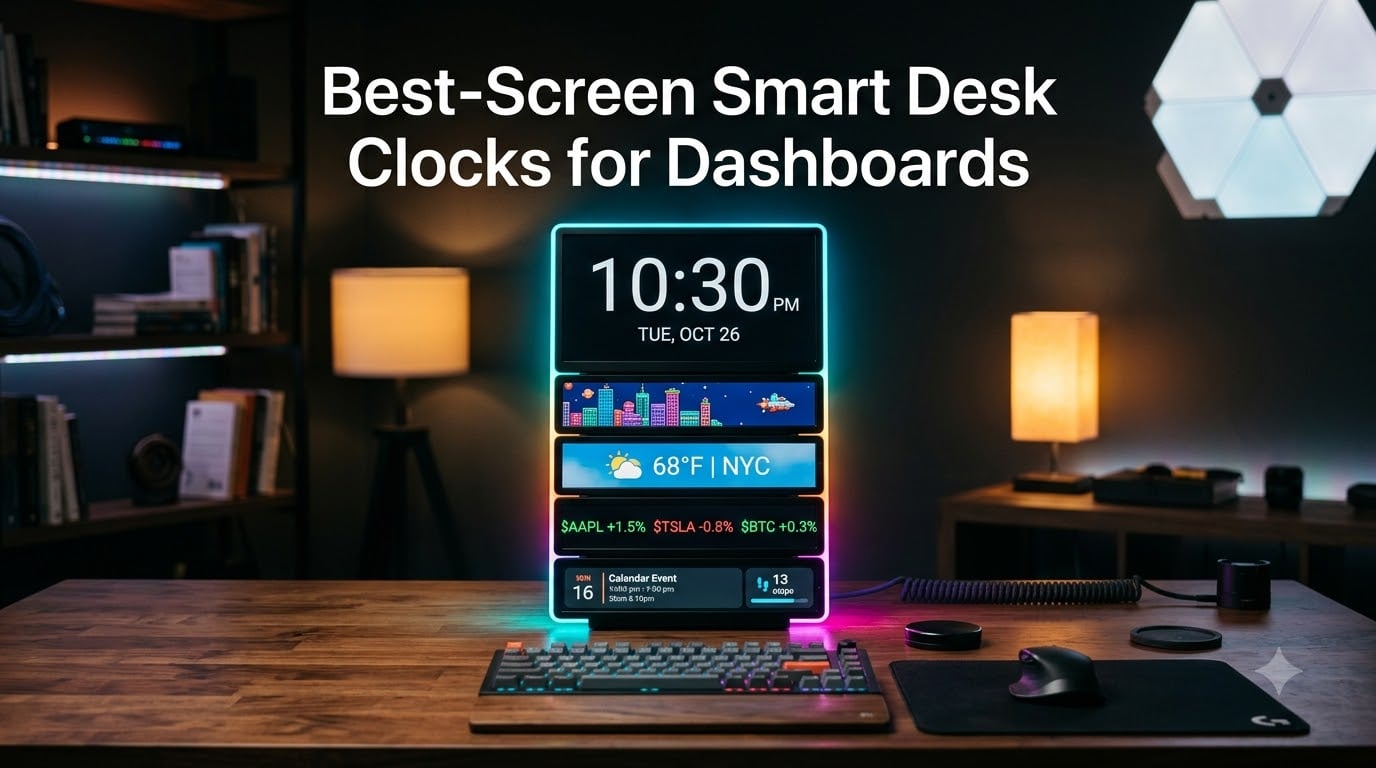 Best 5-Screen Smart Desk Clocks for Dashboards