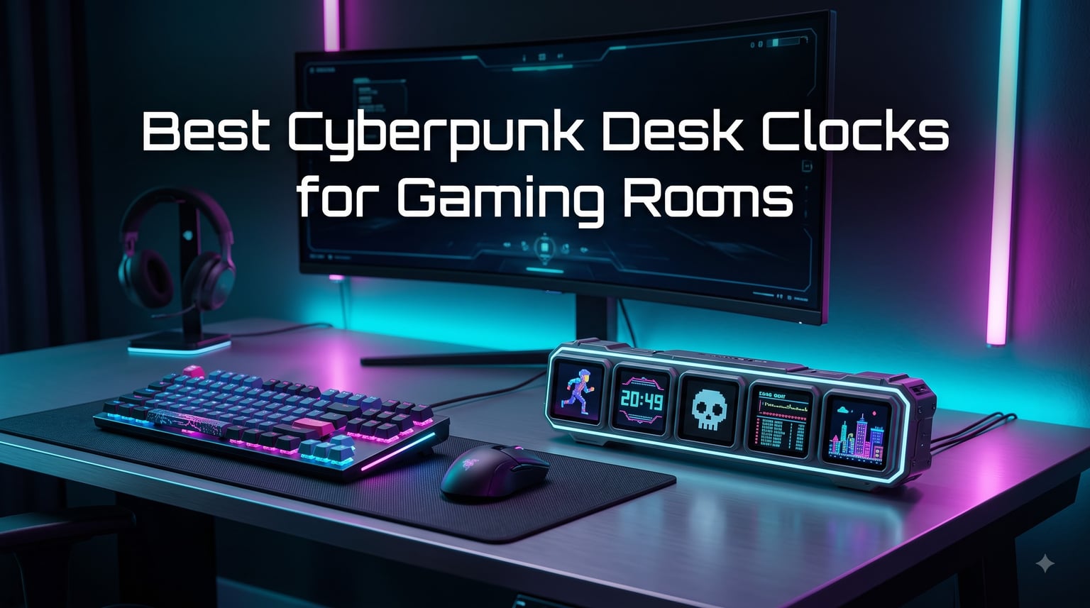 Best Cyberpunk Desk Clocks for Gaming Rooms