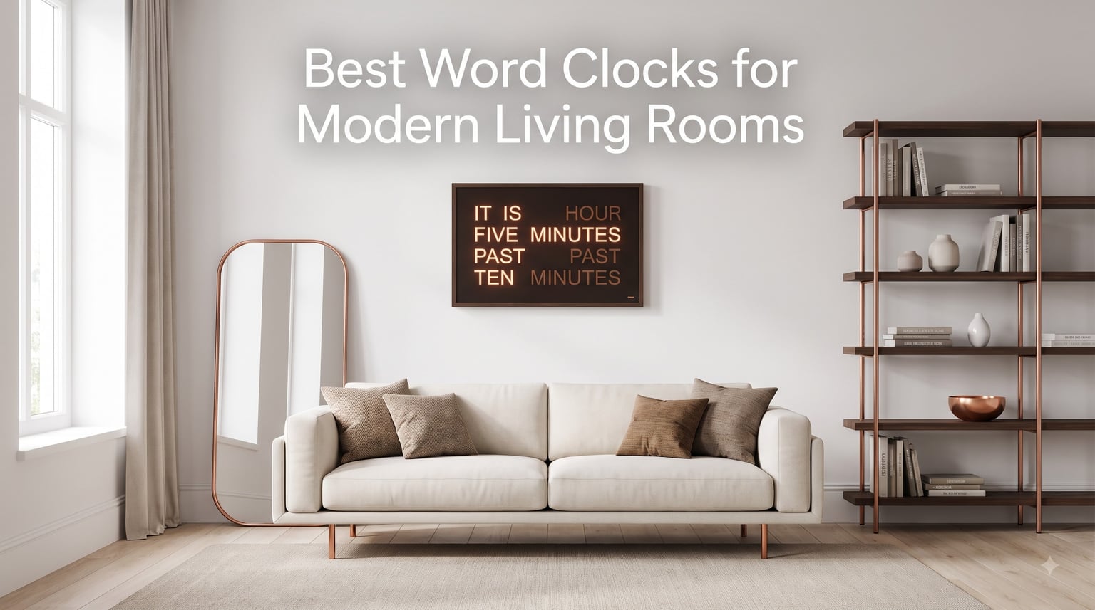 Best Word Clocks for Modern Living Rooms