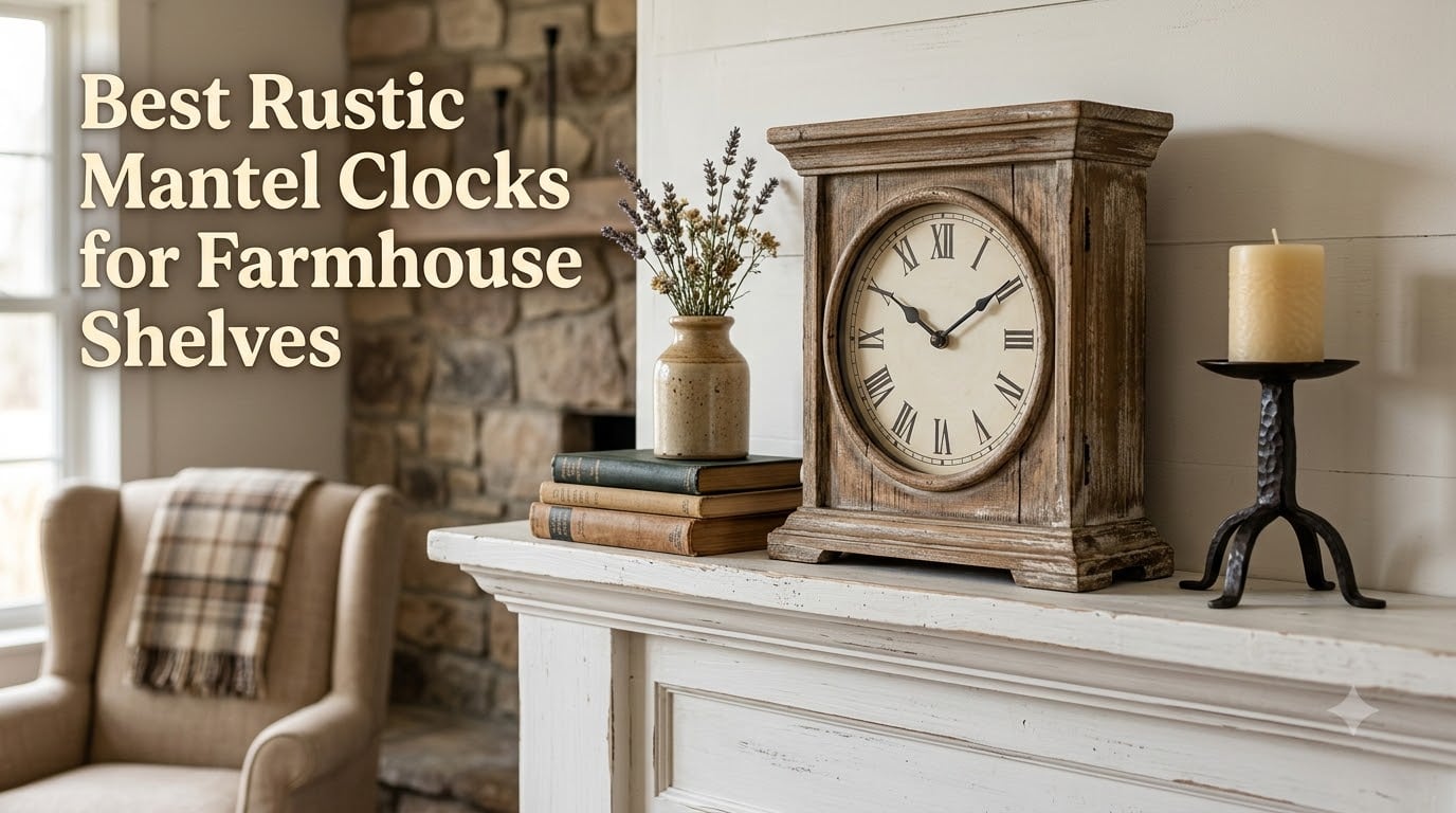 Best Rustic Mantel Clocks for Farmhouse Shelves