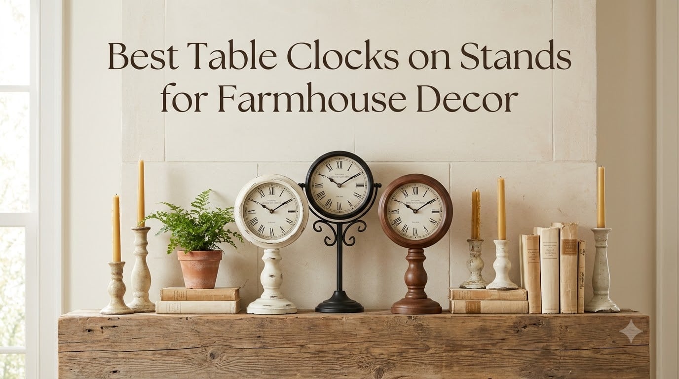 Best Table Clocks on Stands for Farmhouse Decor