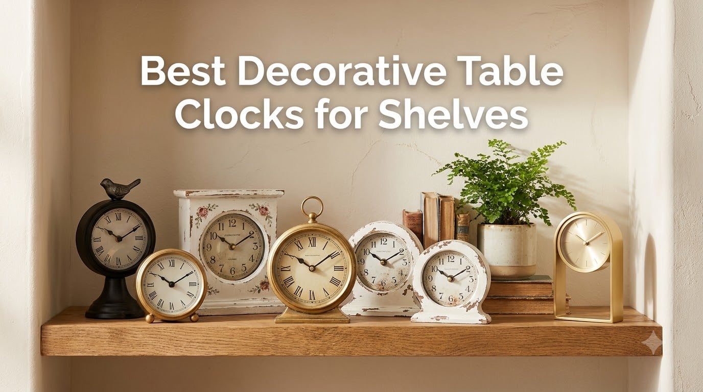 Best Decorative Table Clocks for Shelves