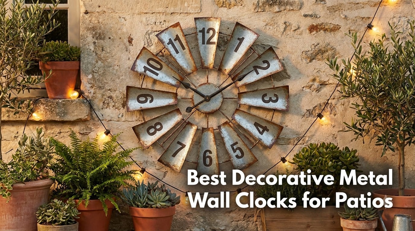 Best Decorative Metal Wall Clocks for Patios