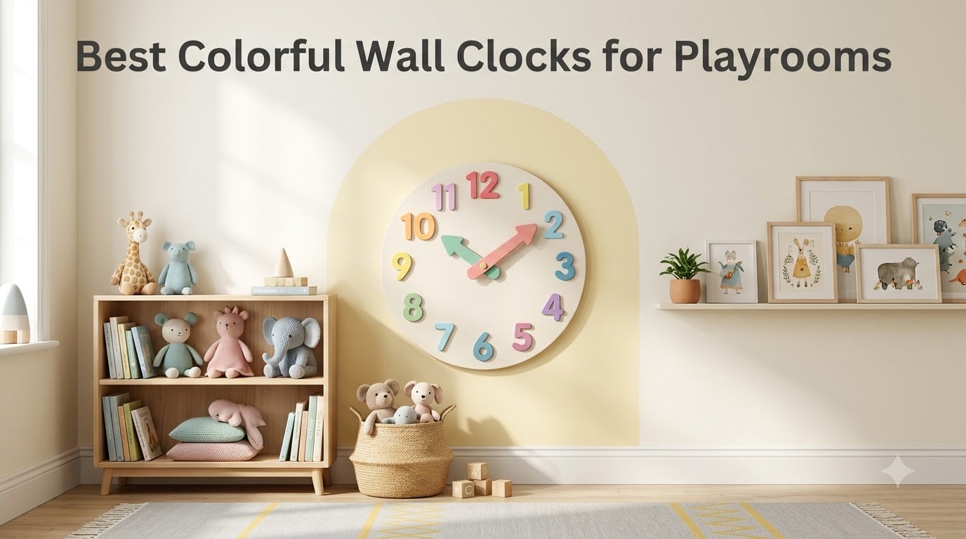 Best Colorful Wall Clocks for Playrooms