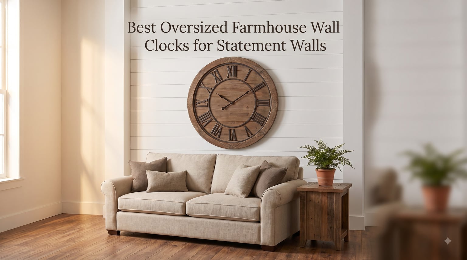 Best Oversized Farmhouse Wall Clocks for Statement Walls
