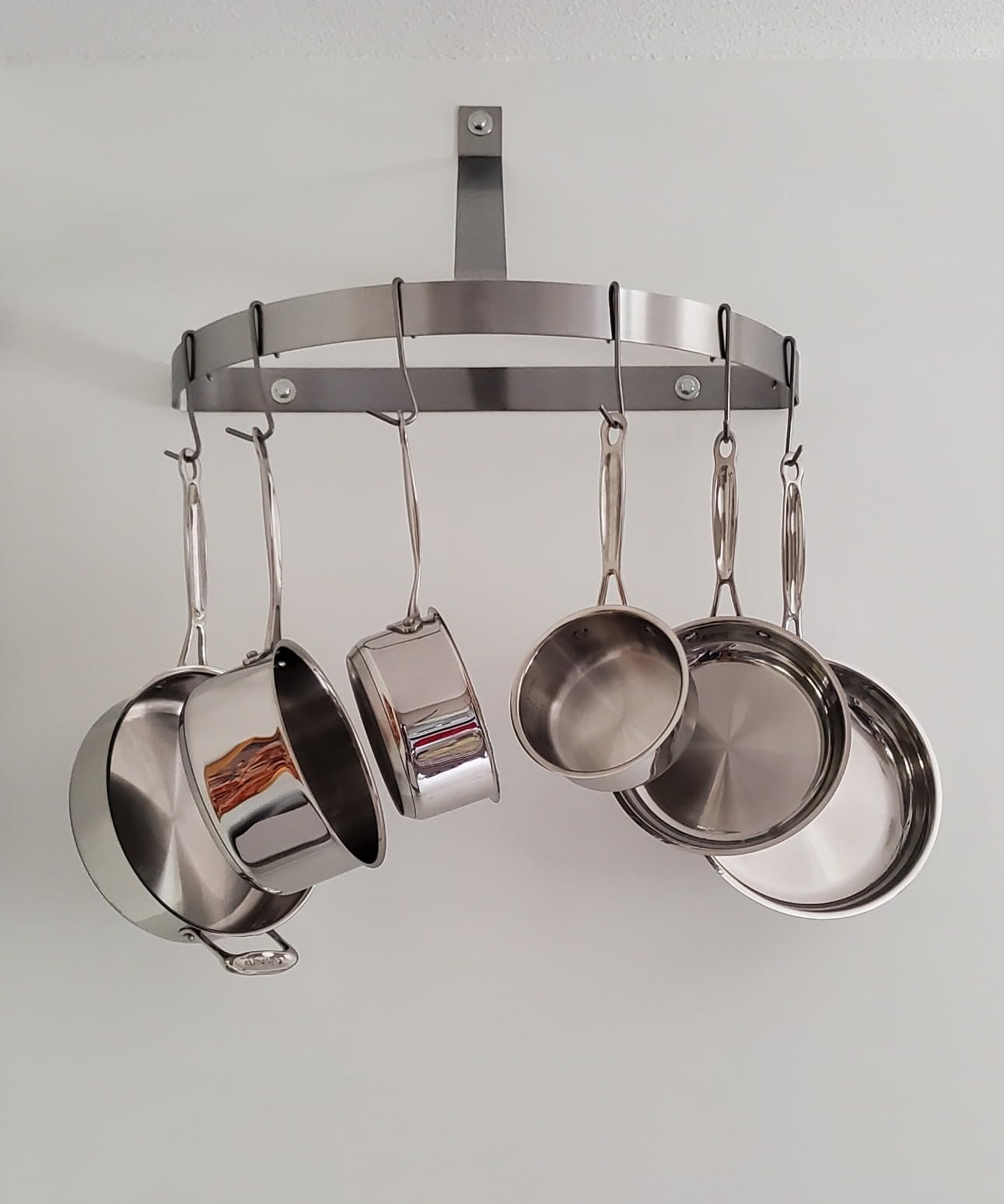 Cuisinart Chef's Classic Half-Circle Wall-Mount Pot Rack, Brushed Stainless customer photo 2