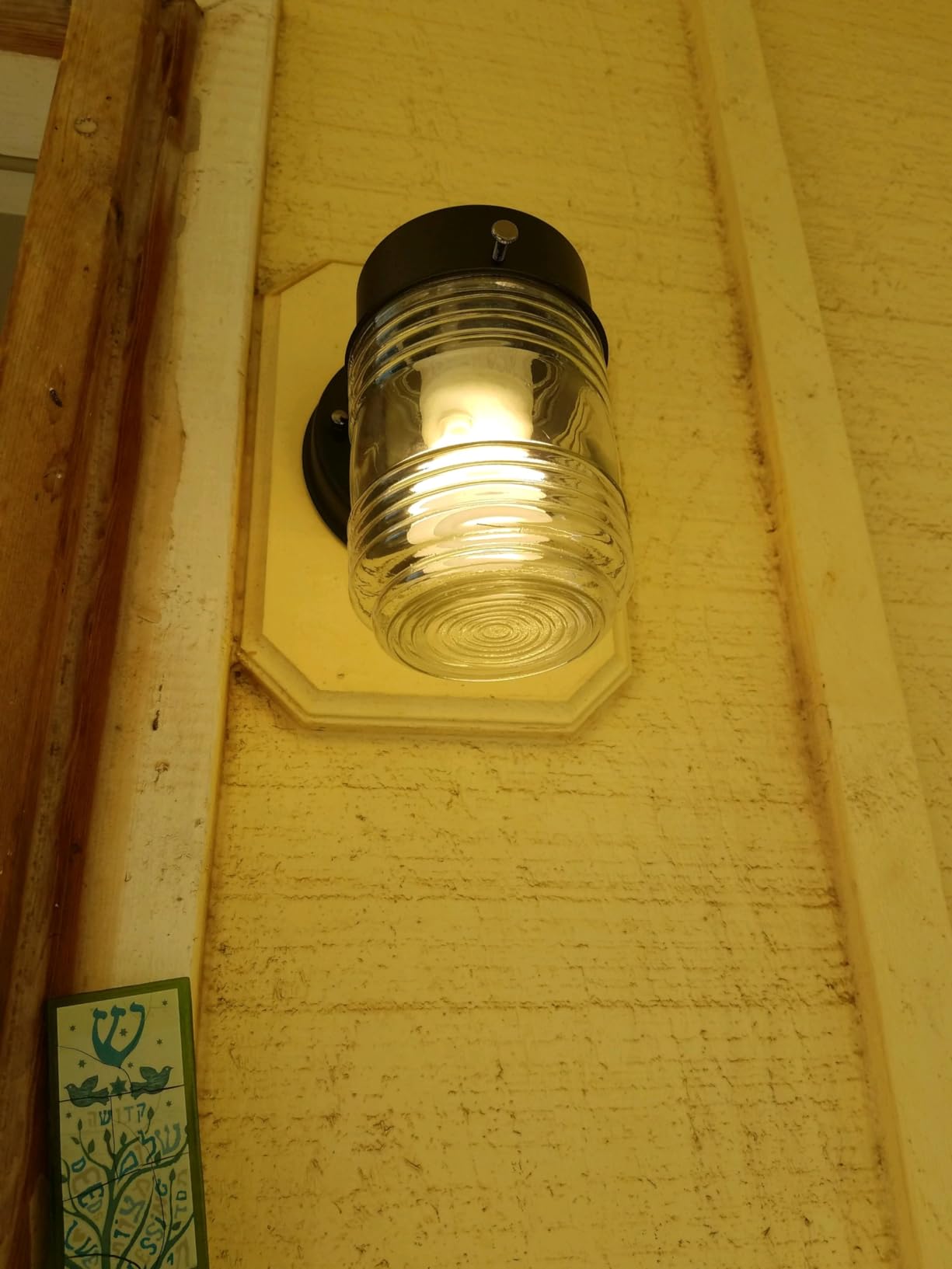 Design House Jelly Jar Outdoor Wall Light, Matte Black customer photo 2