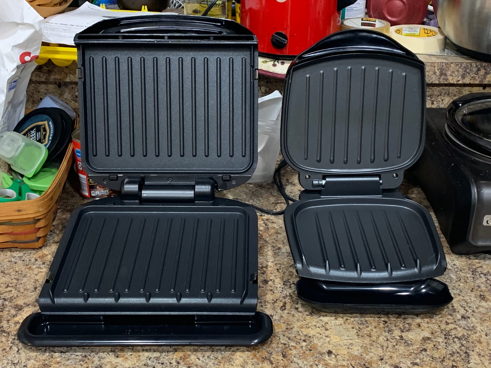 George Foreman GR10B 2-Serving Mini Grill & Panini Press, Compact 7.3” x 5.6” Cooking Surface,1–2 Servings, Dorms & Small Kitchens customer photo 1