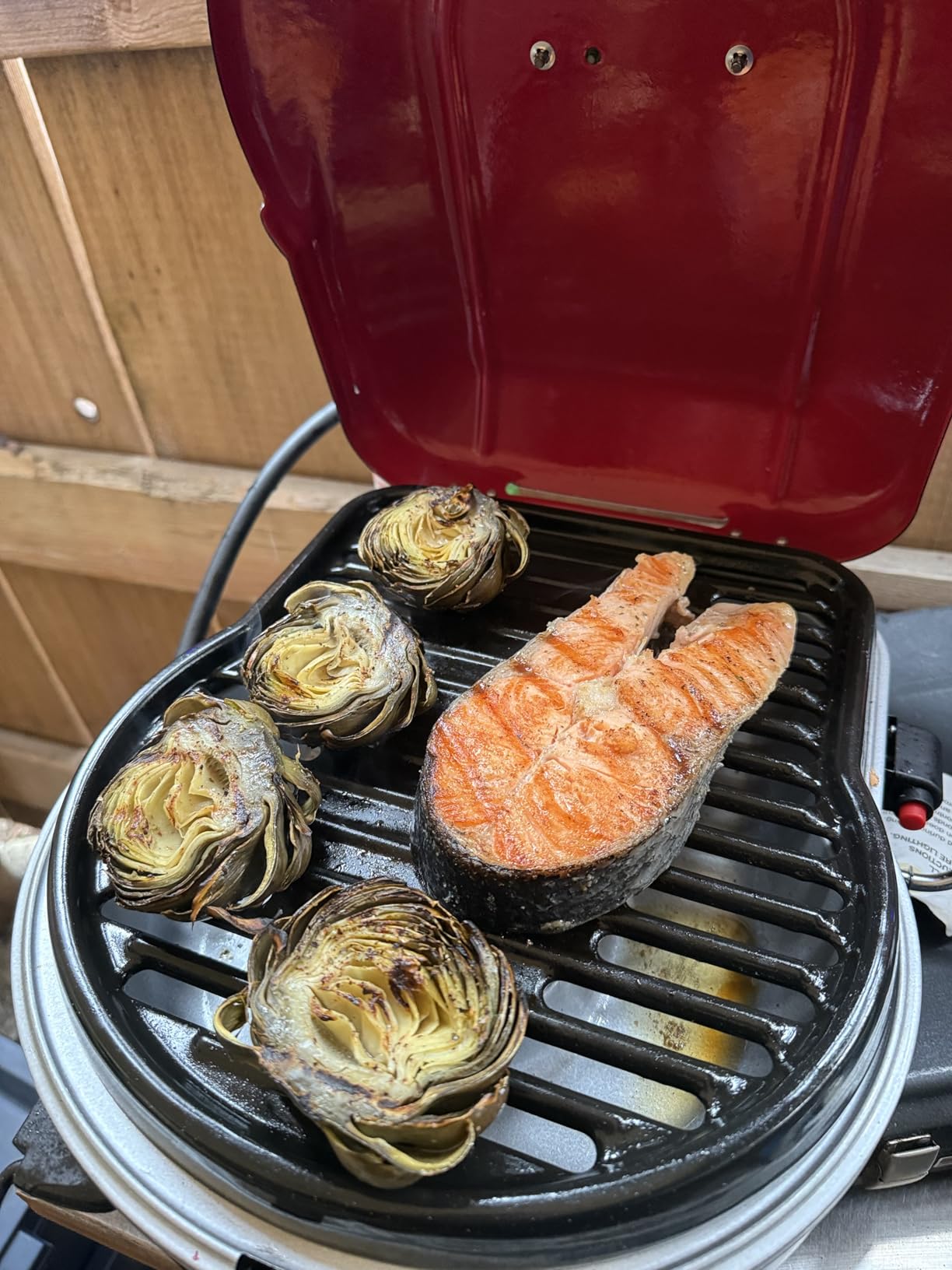Coleman Fold 'N Go Portable Propane Grill, Lightweight Gas Grill, 6,000-BTU customer photo 1