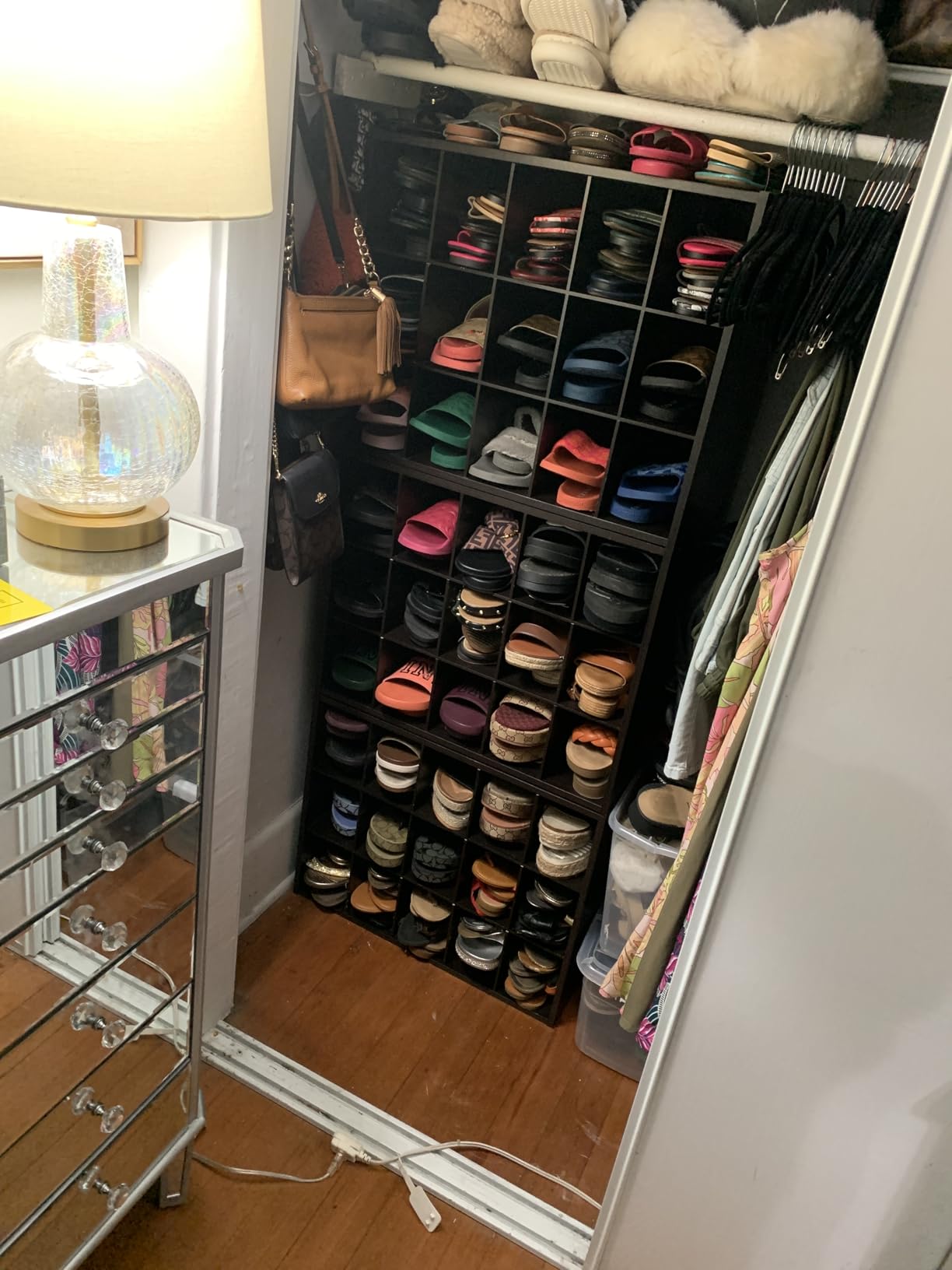 ClosetMaid 15 Cube Stackable Storage Organizer for Shoes, Bags, Crafts, Hobbies with Wood Shelves, for Closet, Entryway or Mudroom, Espresso customer photo 2