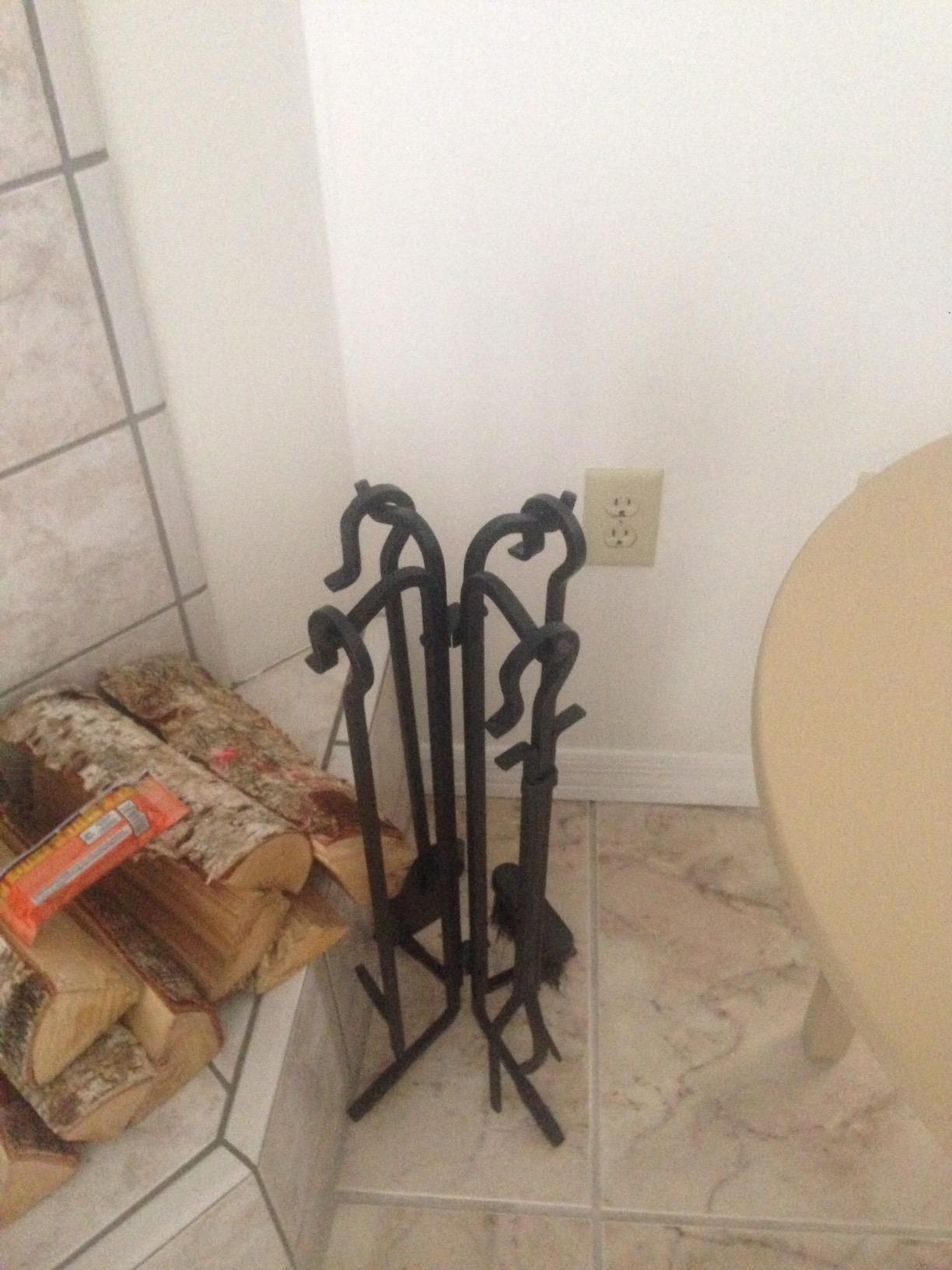 UniFlame 5-Piece Black Wrought Iron Fireplace Tools Set (F-11140) customer photo 1
