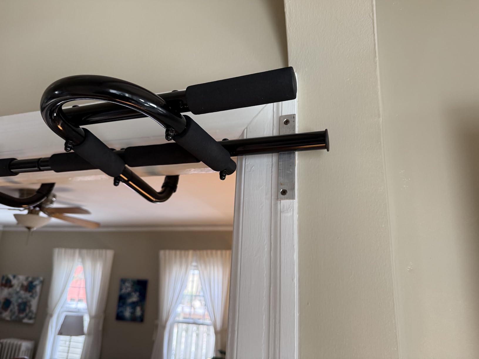 ProsourceFit Foldable Pull Up Bar/Doorway Trainer for Multi Use Fitness & Home Gym Exercise customer photo 2