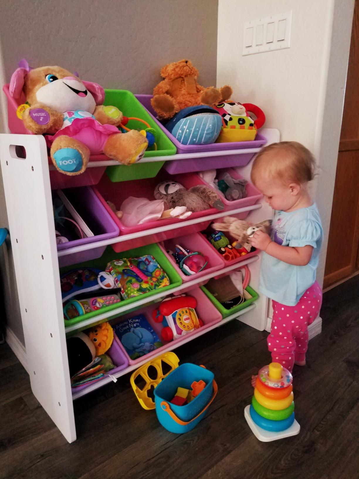 HoneyCanDo Kids Toy Storage Organizer With Bins, Pastel customer photo 1