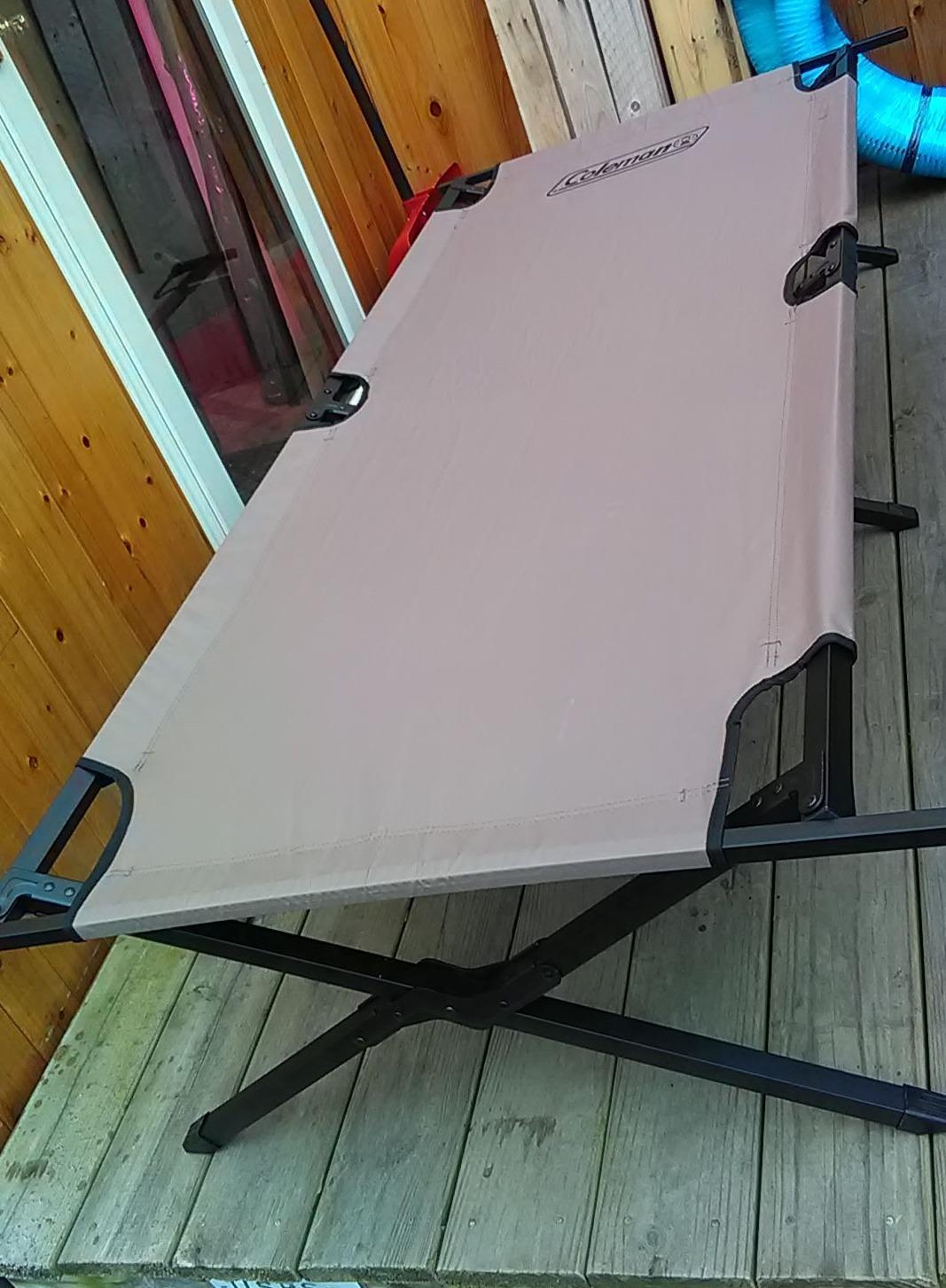 Coleman Trailhead II Large Folding Cot with Easy Setup & Takedown, Supports Adults up to 6ft 2in or 300lbs, Great for Camping, Lounging, Elevated Sleeping, Guests, & More customer photo 1