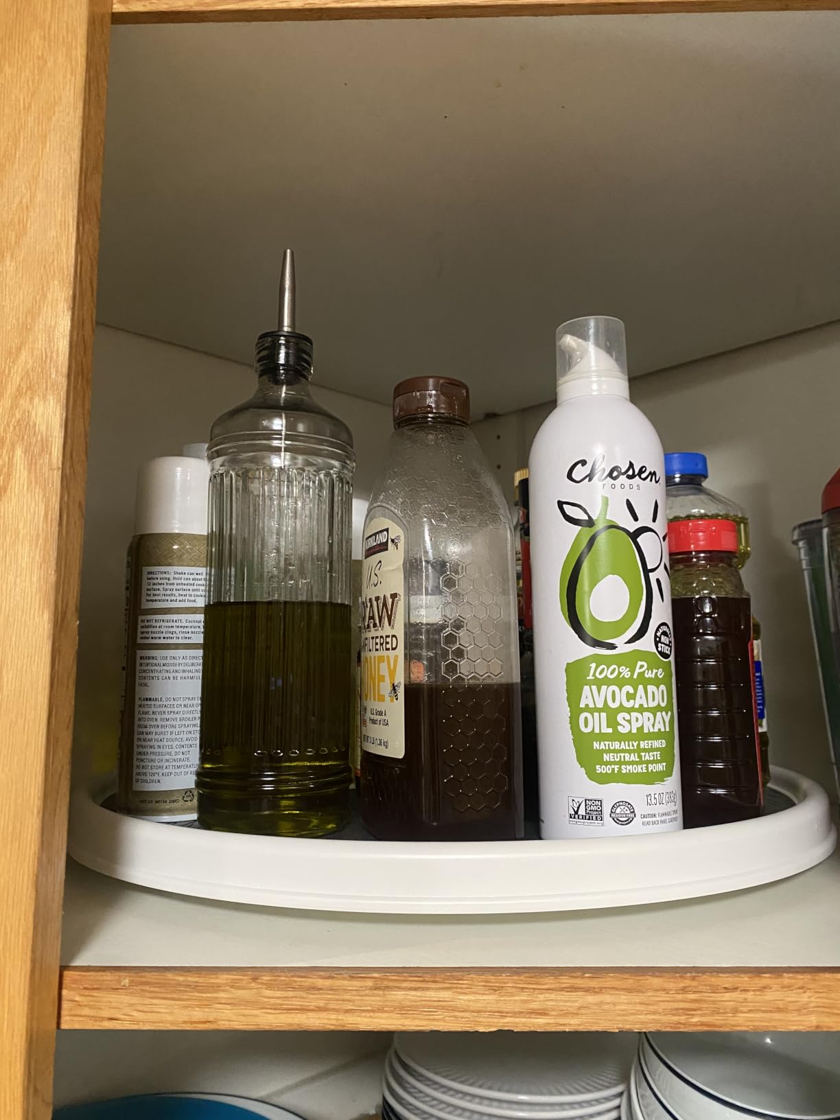 Copco 18 Inch Lazy Susan Turntable Organizer - Nonslip Rotating Cabinet Organizer for Kitchen Pantry, Under Sink, Countertop Storage, Rimmed Edge, Wipe Clean customer photo 2
