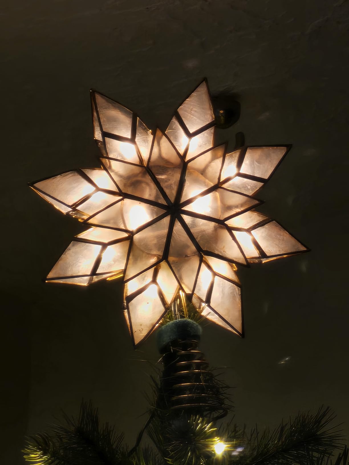 Kurt Adler UL 10L Capiz Clear Star Treetop customer photo 2