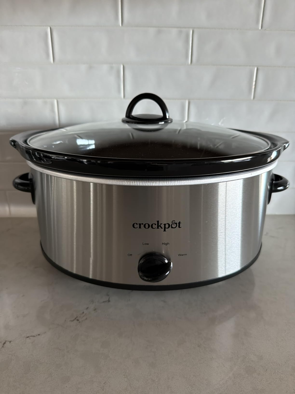 Crock-Pot 7-Quart Manual Slow Cooker, Family Size Serves 8+ People & Fits 6-lb Roast, Removable Stoneware with Warming Setting, Dishwasher Safe for Easy Cleanup, Stainless Steel customer photo 1