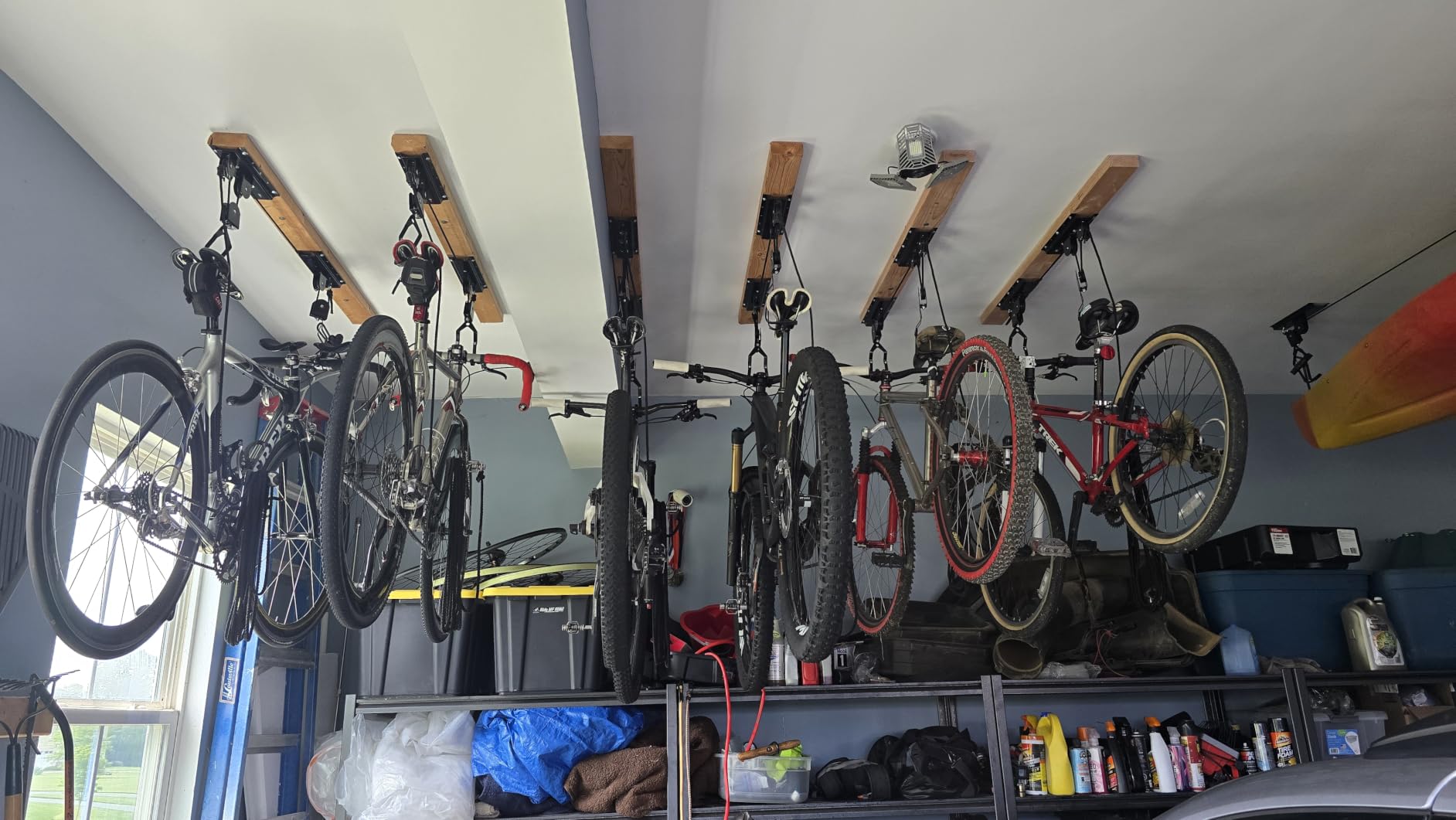 RAD Sportz Bicycle Hoist 2-Pack Quality Garage Storage Bike Lift with 100 lb Capacity Even Works as Ladder Lift Premium Quality customer photo 2