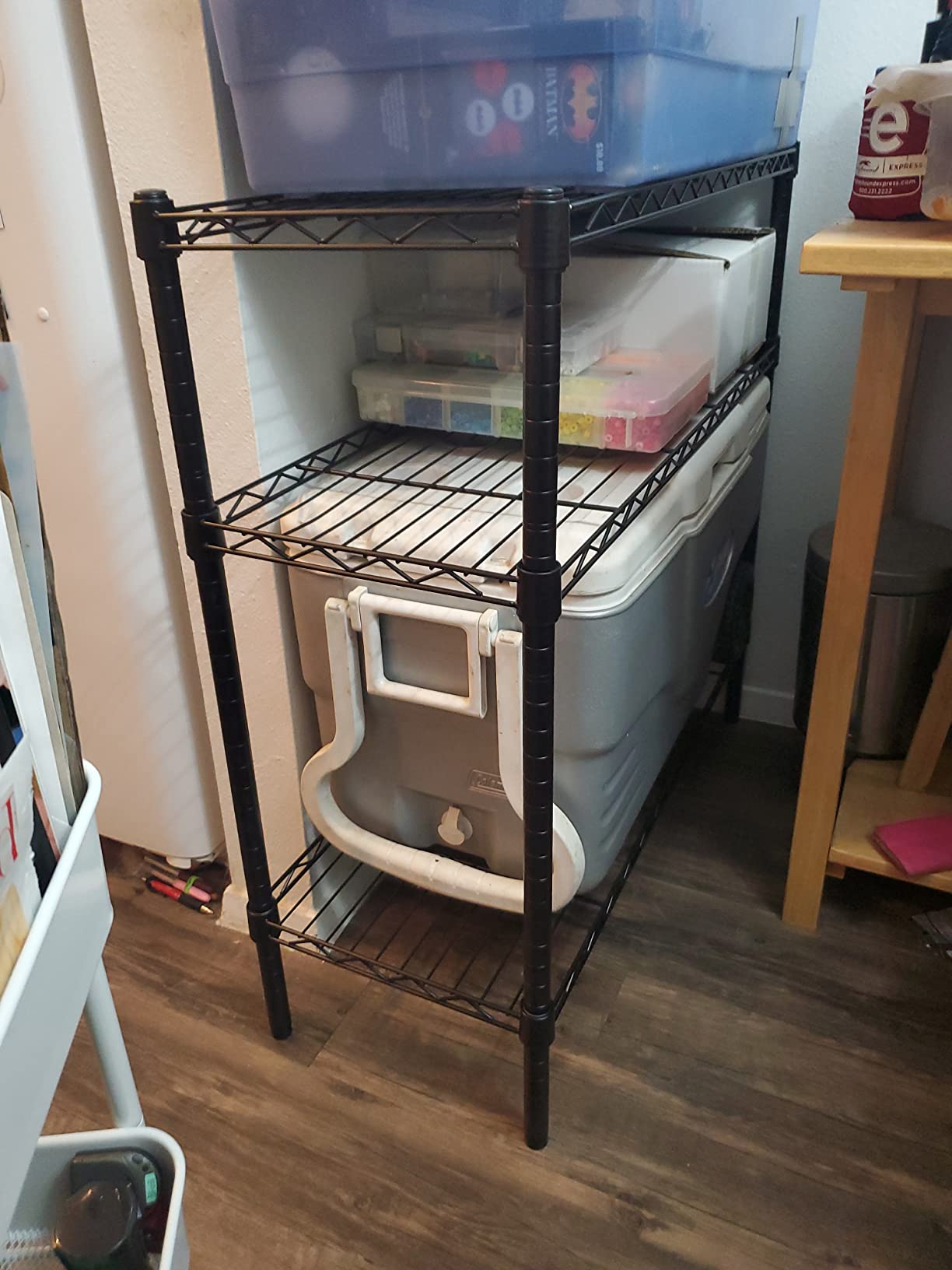 Whitmor 3 Tier Shelving Unit, Metal Shelving, Adjustable Wire Shelving customer photo 1