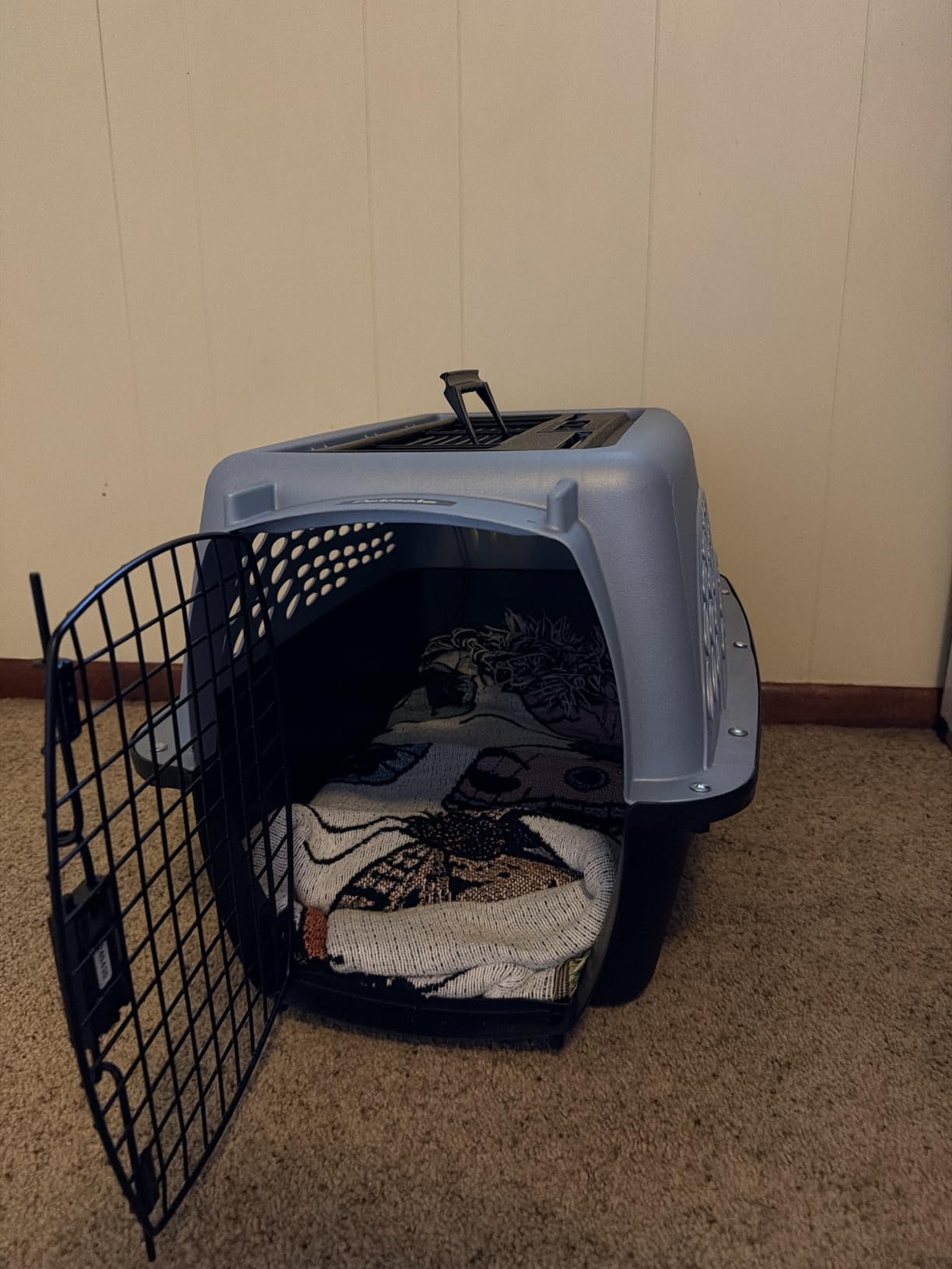 Petmate Two Door Plastic Pet Kennel for Small Dogs and Cats, 19in, White customer photo 2