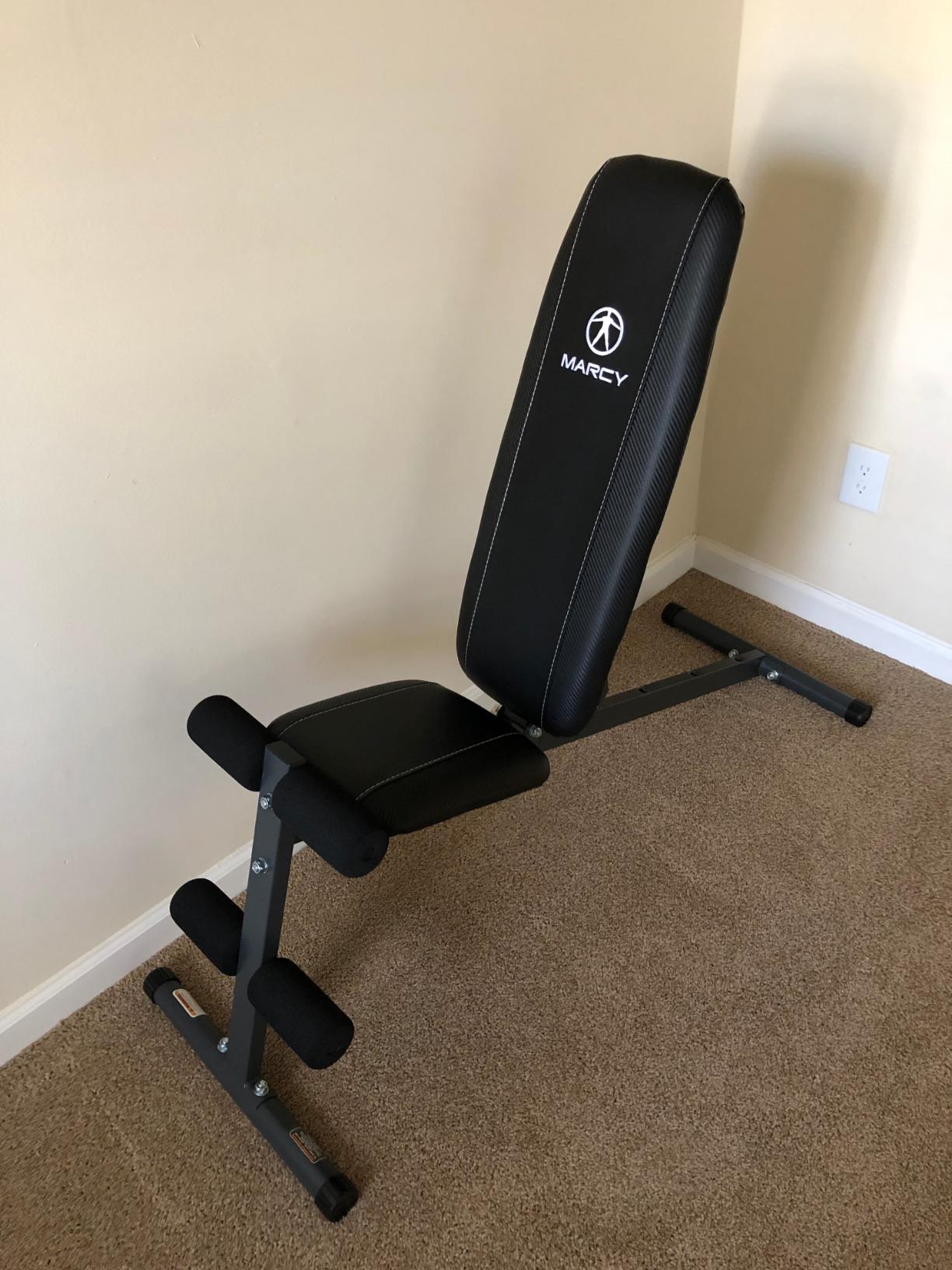 Marcy Exercise Utility Bench for Upright, Incline, Decline, and Flat Exercise SB-261W , Black , 42.00 x 19.00 x 51.00 inches customer photo 2