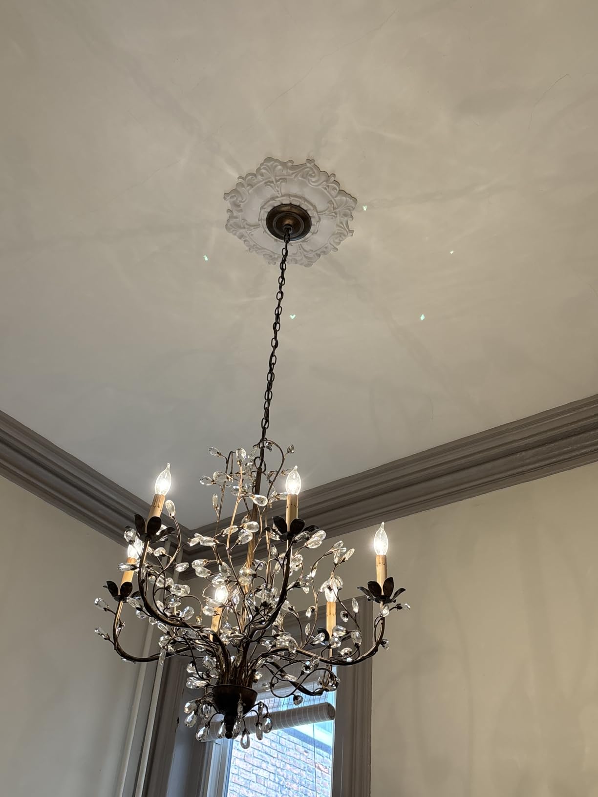 Ekena Millwork CM18RL 18-Inch OD x 3 1/2-Inch ID x 1 1/2-Inch Riley Ceiling Medallion customer photo 2