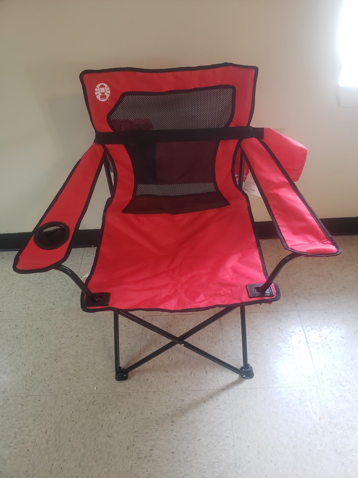Coleman Broadband Mesh Quad Camping Chair with Carry Bag & Cup Holder, Cooling Mesh Back with Adjustable Arms, Great for Camping, Tailgating, Firepits, Patio, & More customer photo 2