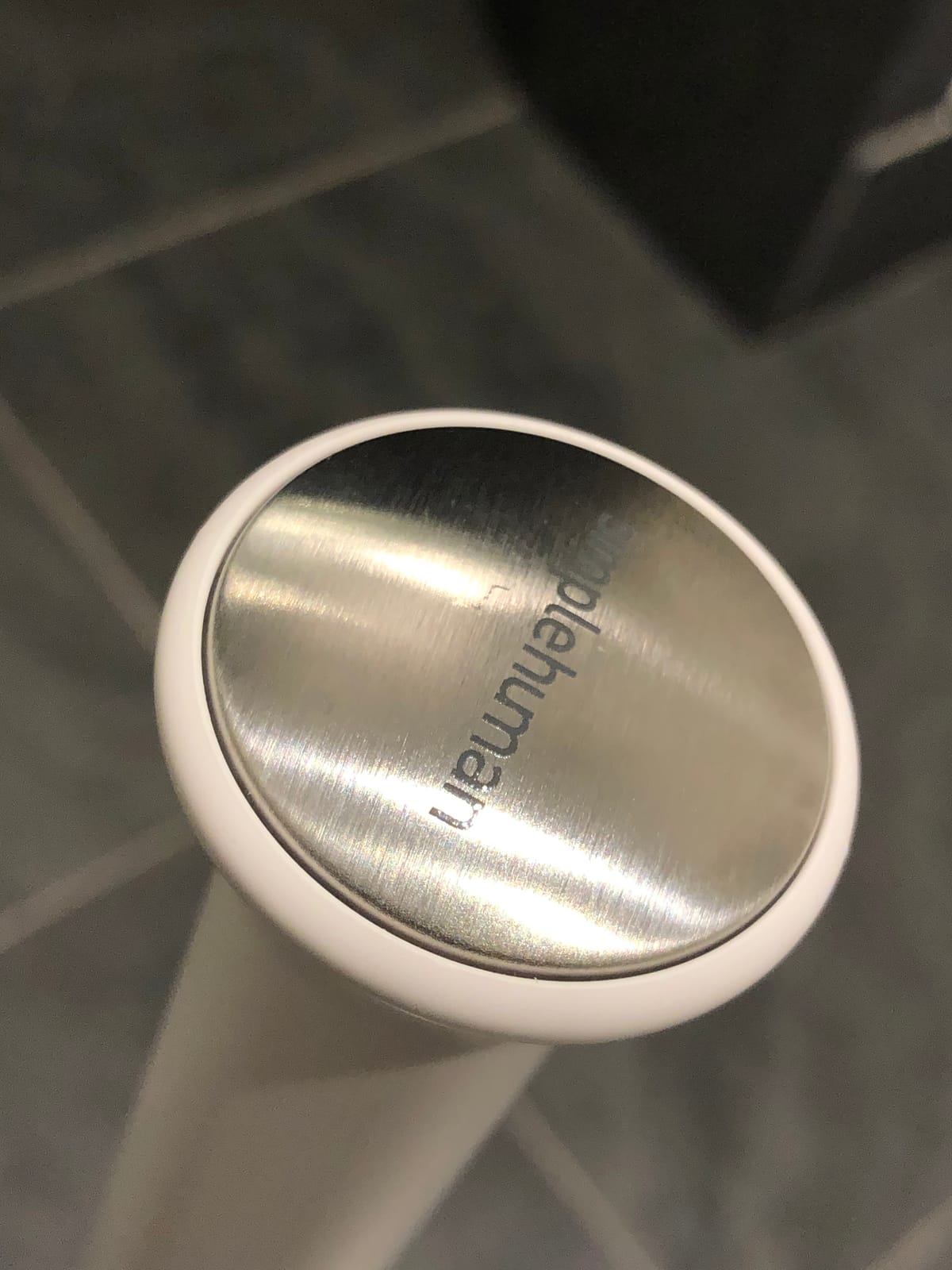 simplehuman Toilet Brush with Caddy, Stainless Steel, White customer photo 2