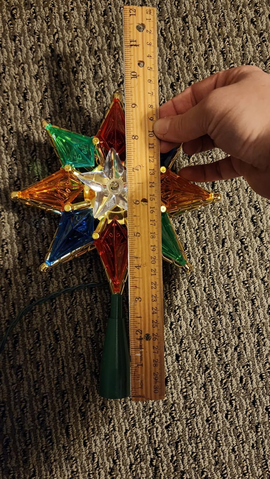 Kurt Adler 10-Light 8-Point Star Christmas Treetop, 8-Inch, Multi-Colored customer photo 2