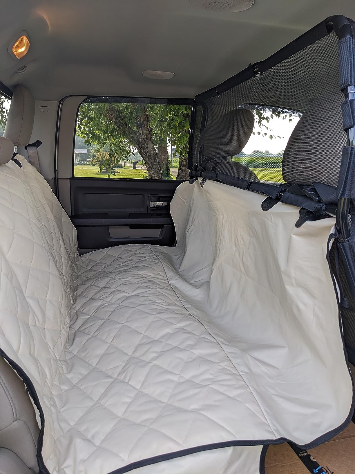 4Knines Heavy-Duty Rear Seat Cover for Dogs, Black customer photo 1