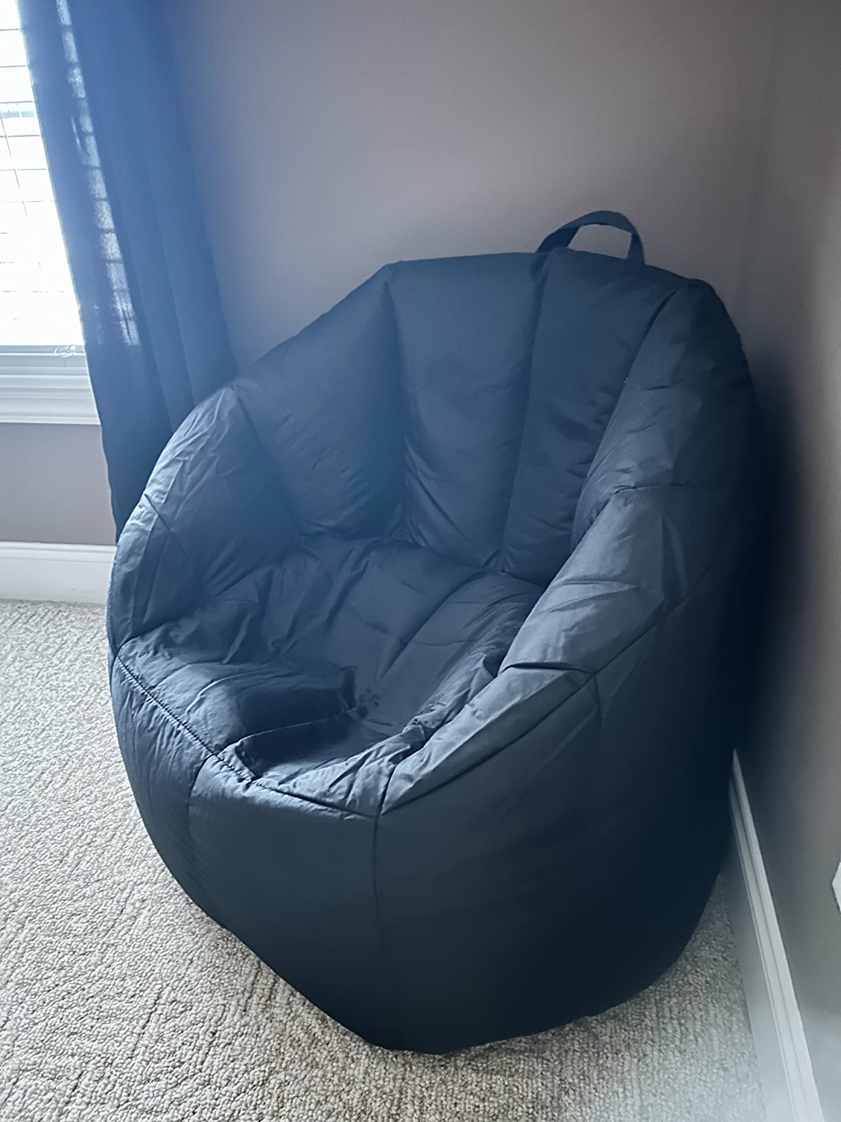 Big Joe Milano Beanbag Chair Stretch Limo Black Smartmax customer photo 2