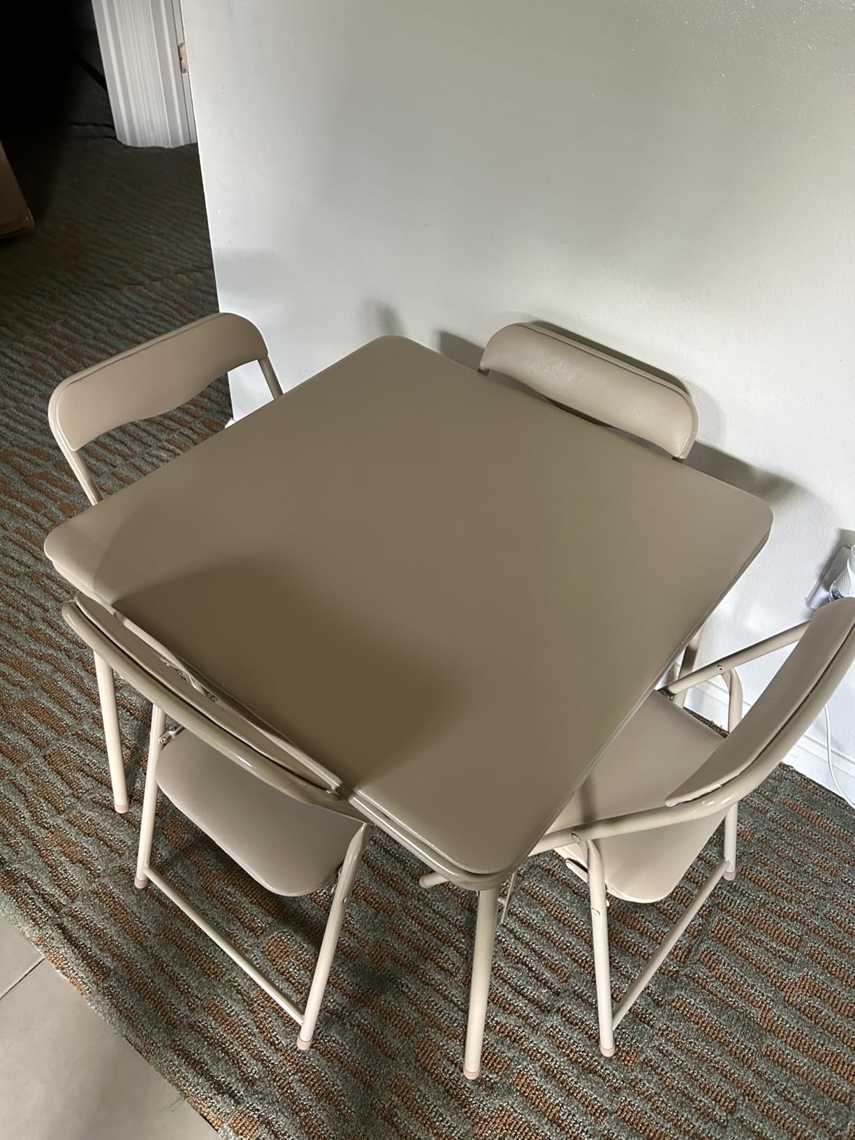 Flash Furniture Mindy Kids 5-Piece set Folding Square Table and Chairs Set for Daycare and Classrooms, Children's Activity Table and Chairs Set, Multicolor customer photo 2