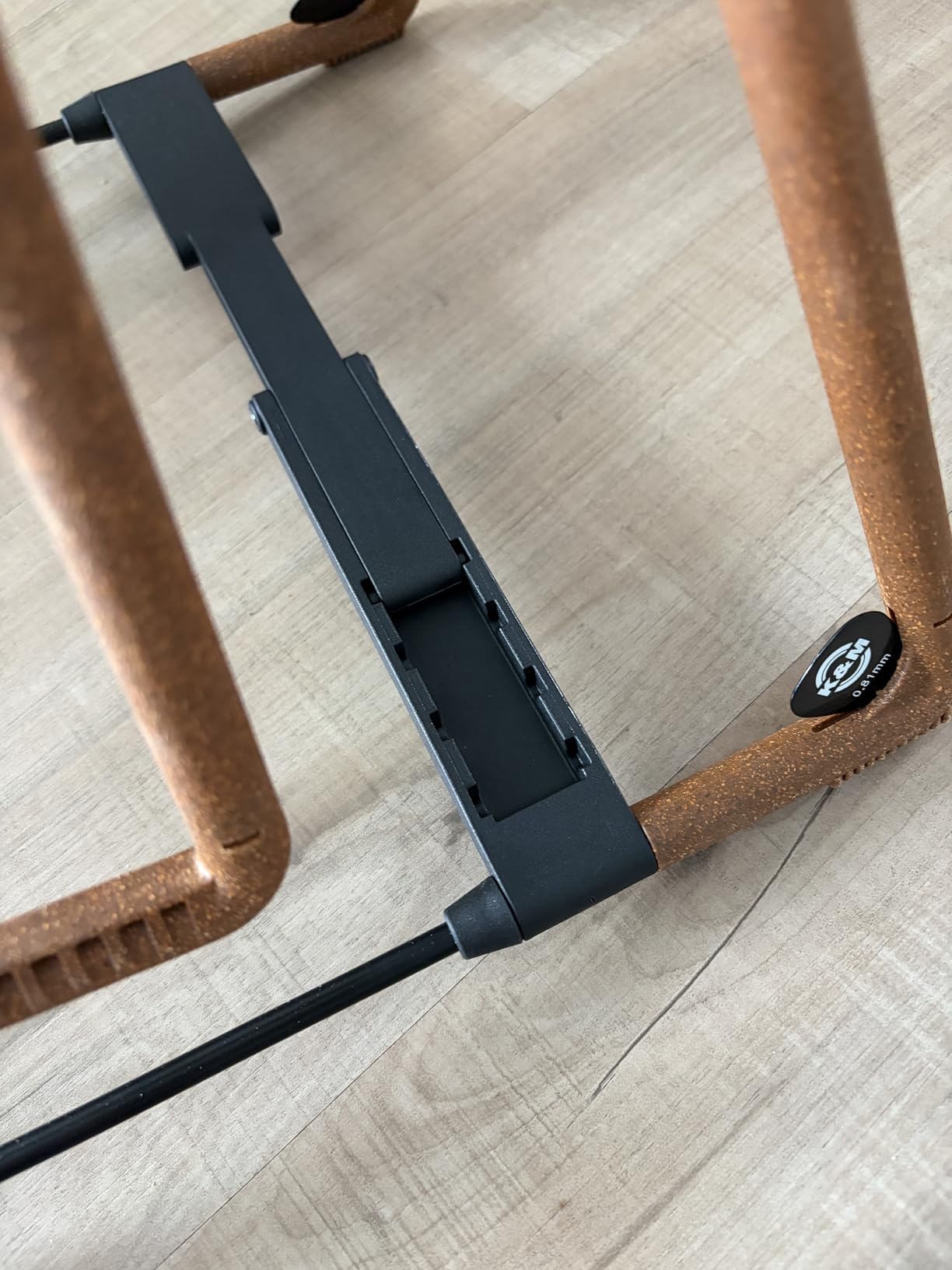 K&M König & Meyer 17580.014.95 Heli 2 Acoustic Guitar Stand | Folding A-Frame for Acoustic Guitars | Adjustable & Collapsible | Sturdy & Durable | Pro’s Choice | German Made Cork Infused Rubber customer photo 2