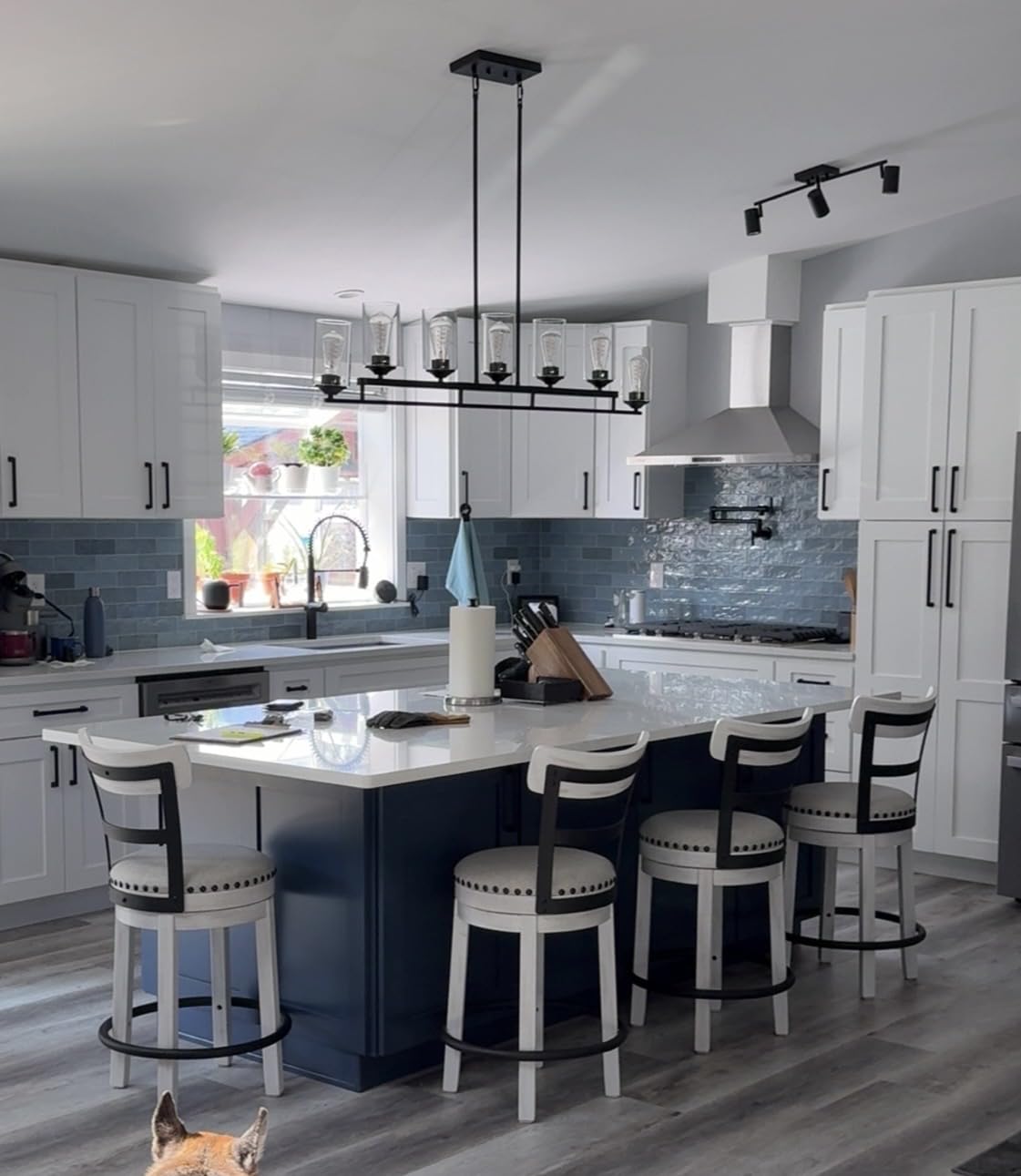 Signature Design by Ashley Pinnadel Counter Height Swivel Bar Stool, Brown customer photo 2